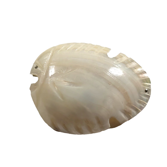 Hair Barrette Fish Sea Shell Ocean Beach Waves Puffer Fish Cream Color - Picture 2 of 4